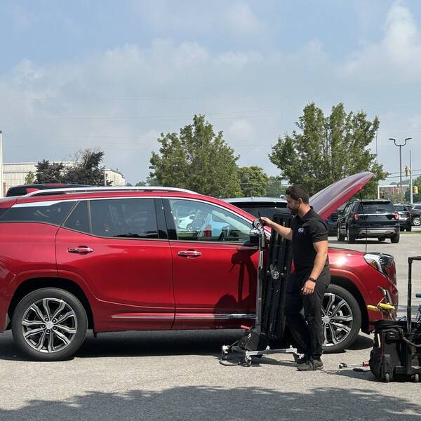 GMC Terrain crease dent repair Peterborough — paintless dent removal