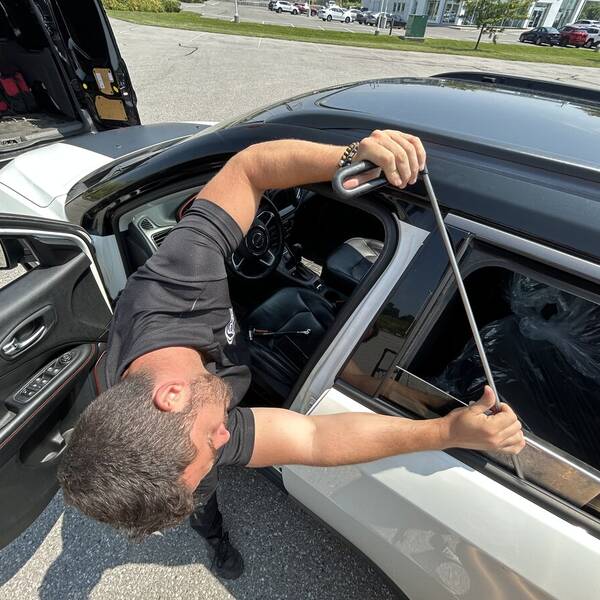 Precision push rod PDR technique large dent removal — Cobourg, Durham Region